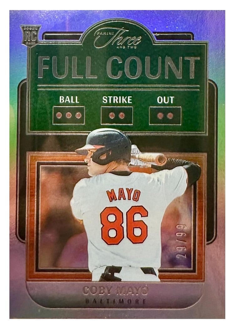 2024 Panini Three and Two Full Count Coby Mayo #10 card