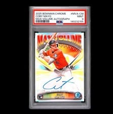 2025 Bowman Chrome Max Volume Autographs Coby Mayo #MVA-CM card