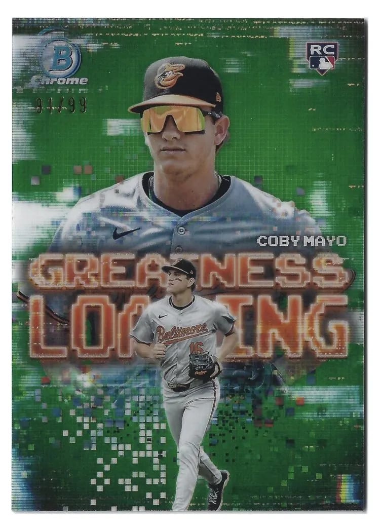 2025 Bowman Greatness Loading Coby Mayo #GL-2 card