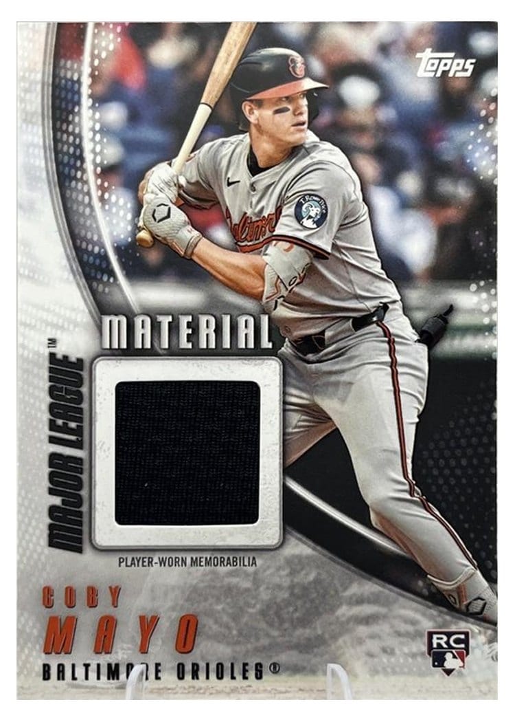 2025 Topps Major League Material Series One Coby Mayo #MLM-CMA card
