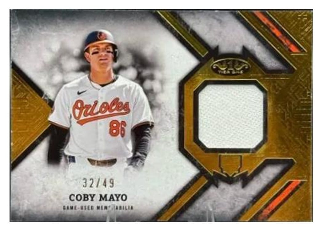 2025 Topps Tier One Rookie Relics Coby Mayo #RR-CM card