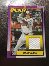 2025 Topps Update 1990 Topps Baseball Relics Coby Mayo #90RU-CM card