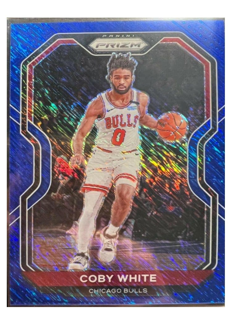 2020-21 Panini Prizm Base Set Coby White Blue Shimmer Prizm #3 card