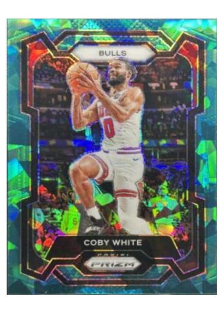 2023-24 Panini Prizm Base Set Coby White Teal Ice #239 card