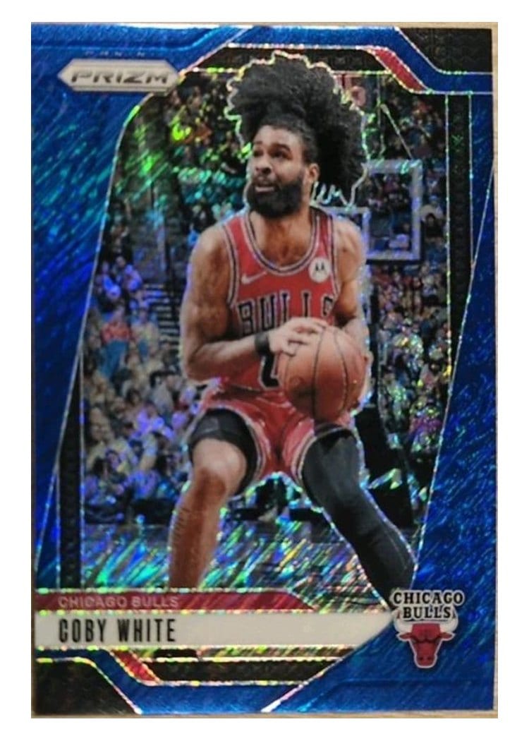 2024-25 Panini Prizm Base Set Coby White Blue Shimmer FOTL #70 card