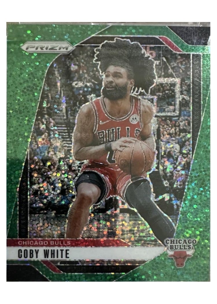 2024-25 Panini Prizm Base Set Coby White Green Sparkle #70 card