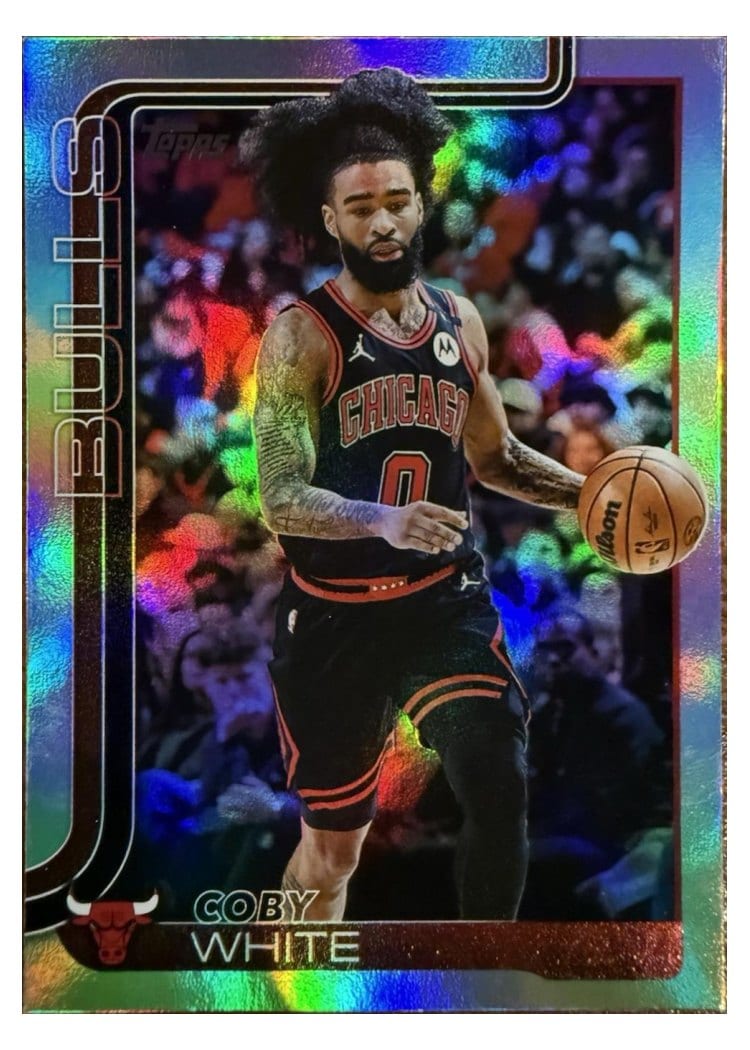 2025-26 Topps Base Set Coby White Rainbow Foilboard #34 card