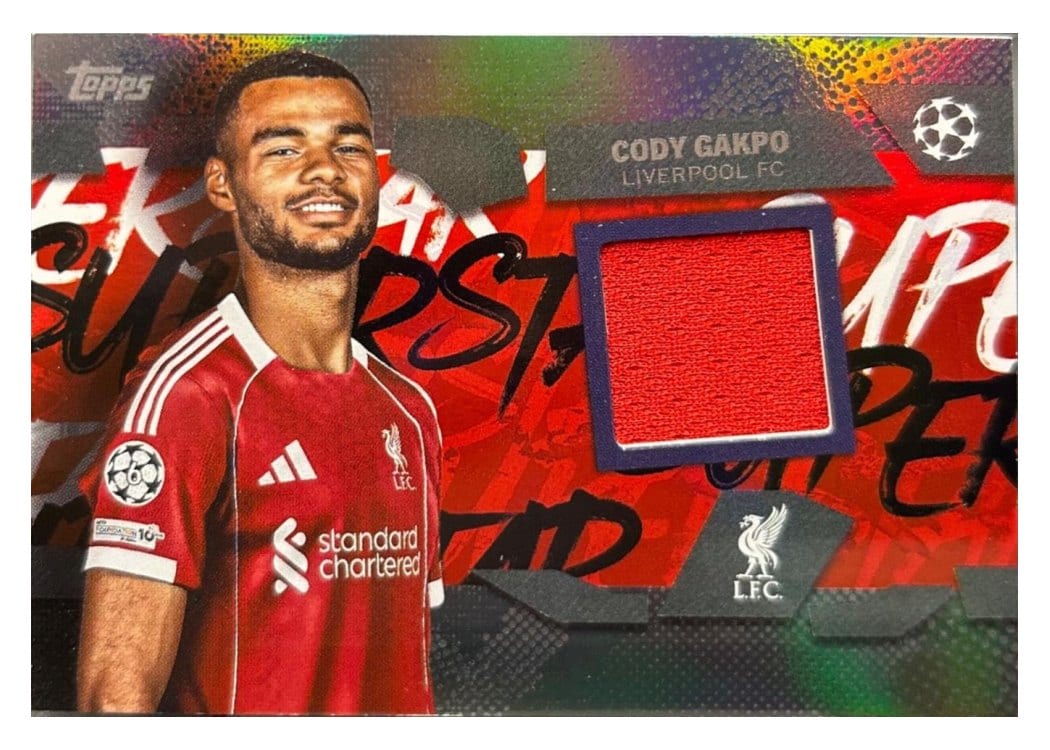 2025-26 Topps UEFA Club Competitions Topps Superstar Relics Cody Gakpo #TSR-CG card