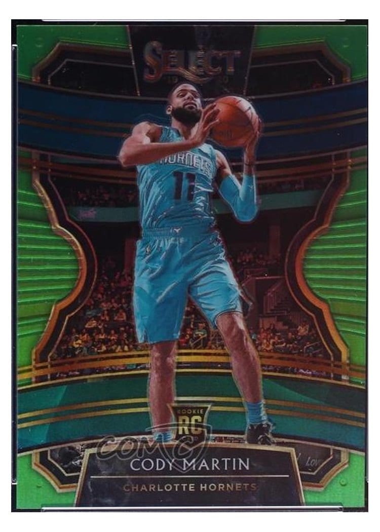 2019-20 Panini Select Base Set Cody Martin Neon Green Prizm #58 card