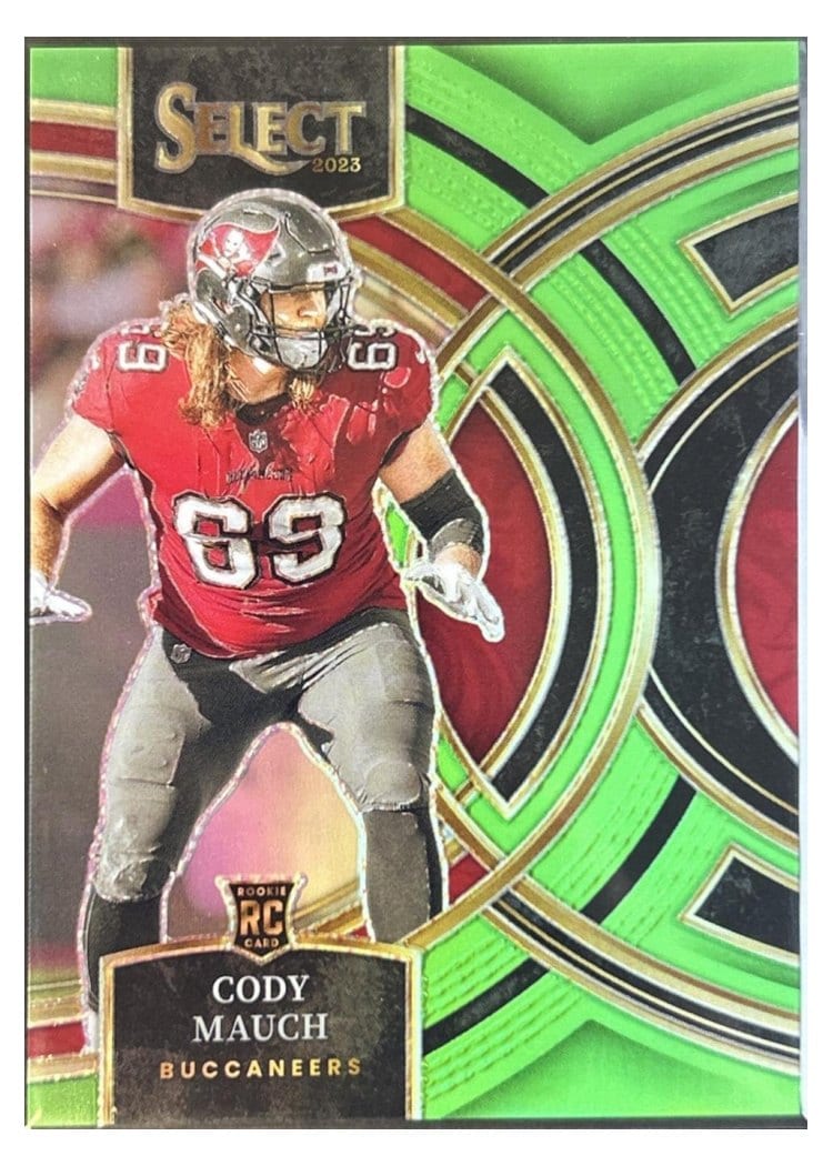 2023 Panini Select Base Set Cody Mauch Neon Green Prizm #133 card