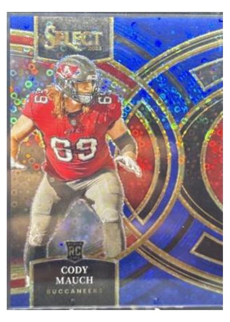 2023 Panini Select Base Set Cody Mauch Disco Blue Prizm #133 card