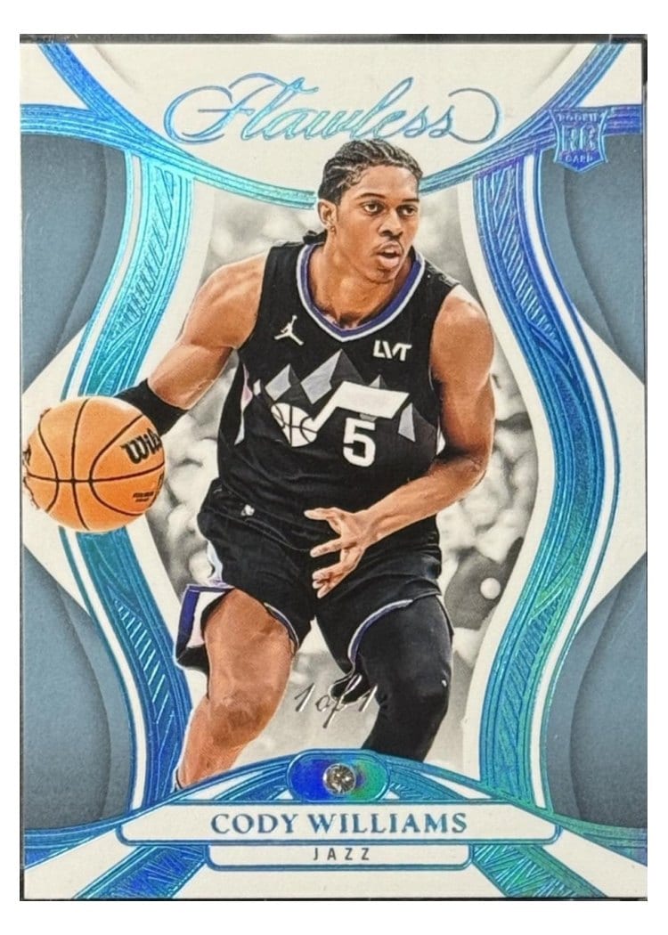 2024-25 Panini Flawless Base Gems Cody Williams Platinum #93 card