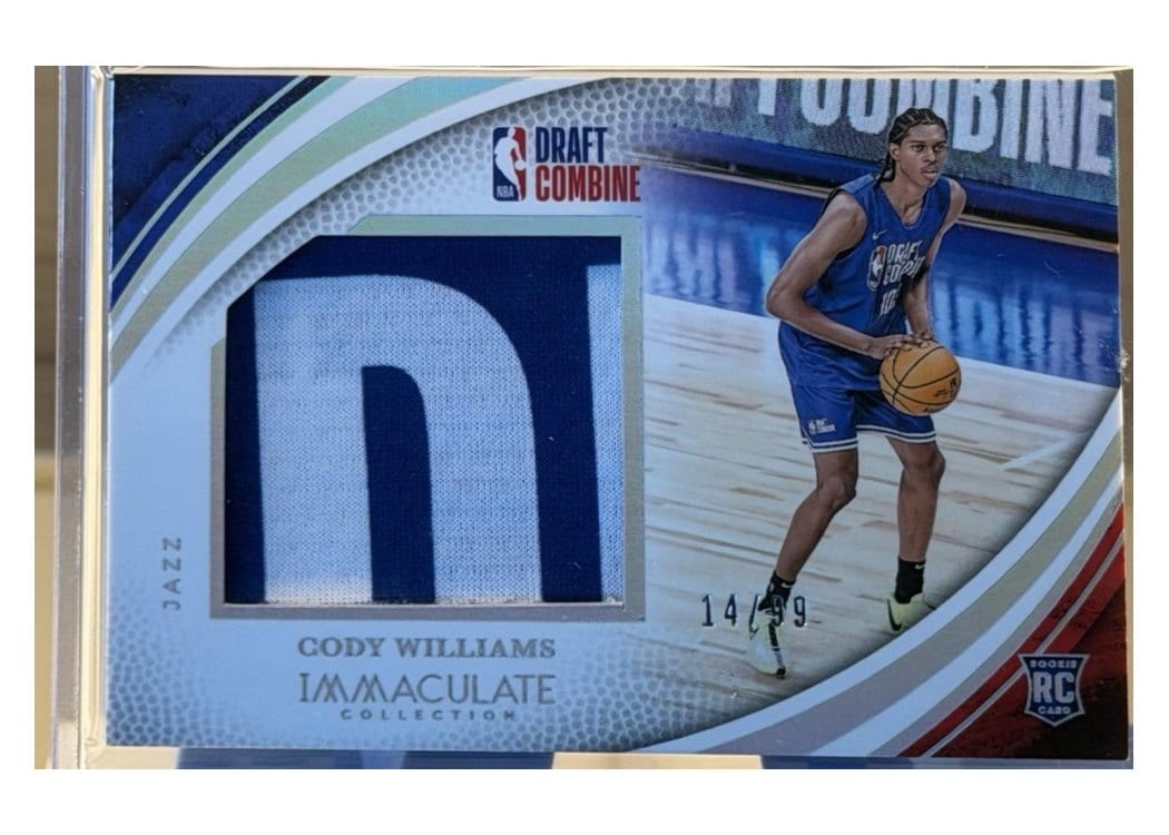 2024-25 Panini Immaculate Collection Draft Combine Memorabilia Set Cody Williams #22 card
