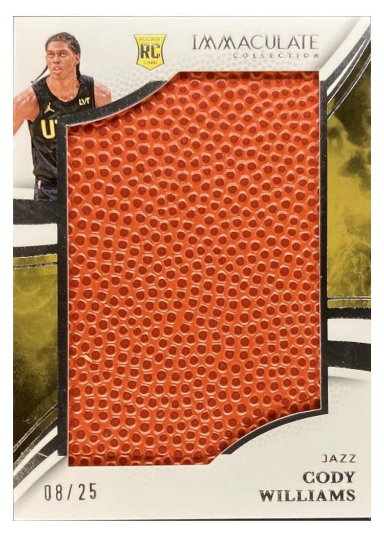 2024-25 Panini Immaculate Collection Rookie Jumbo Basketballs Set Cody Williams #14 card