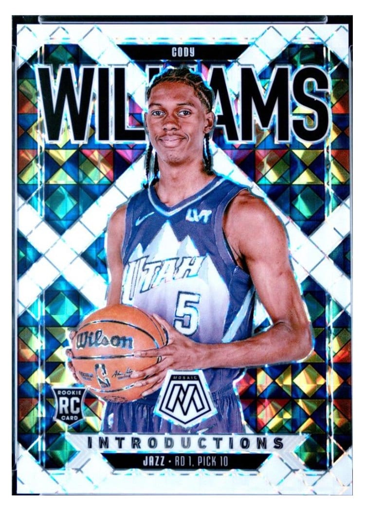2024-25 Panini Mosaic Introductions Cody Williams #6 card