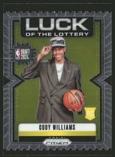 2024-25 Panini Prizm Luck of the Lottery Cody Williams #7 card