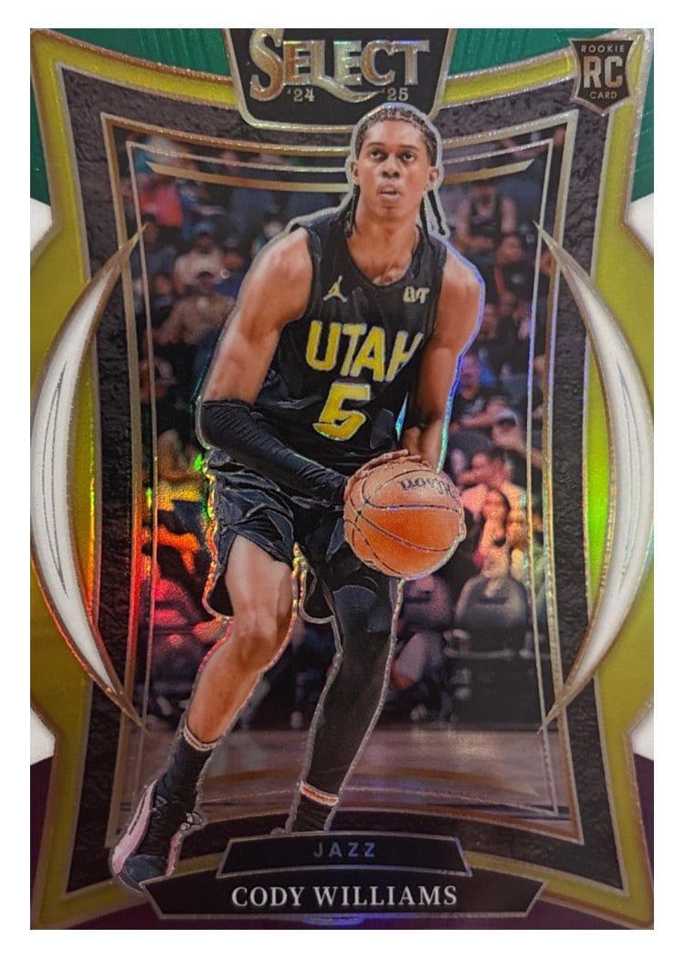 2024-25 Panini Select Base Set Cody Williams Tri-Color Prizm #71 card