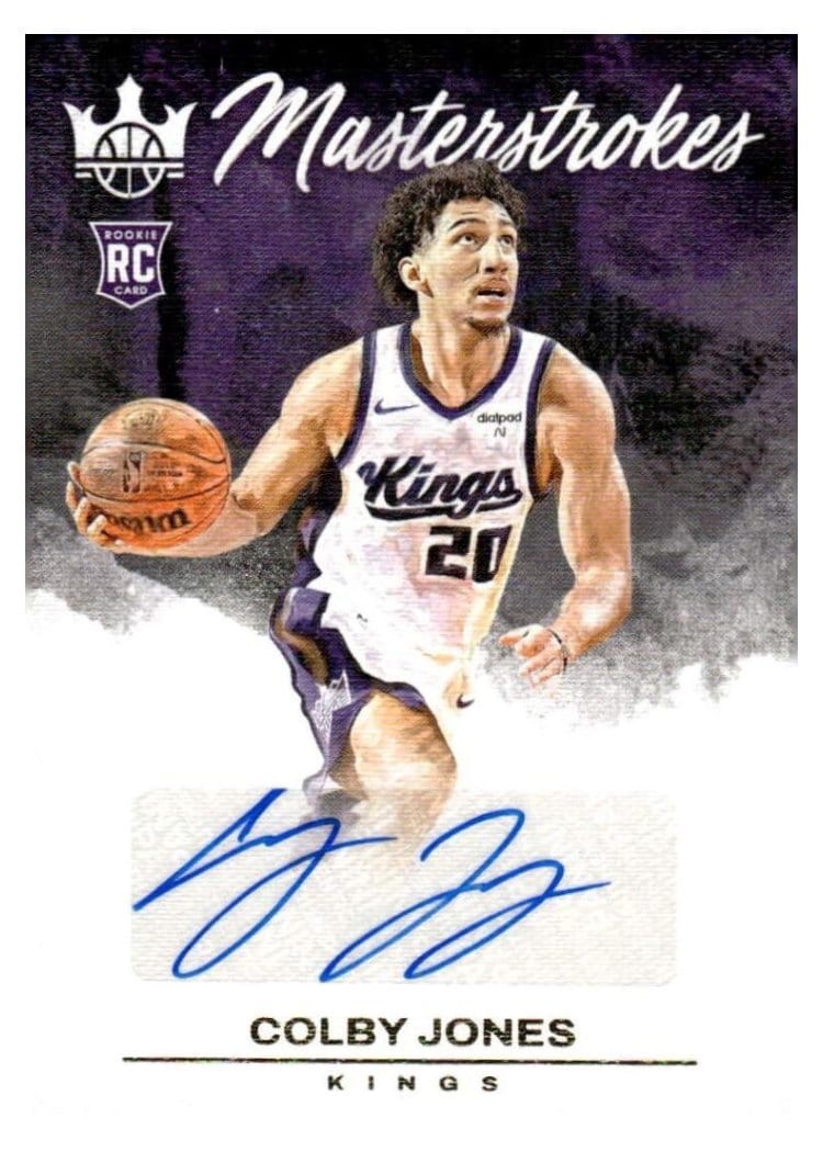2023-24 Panini Court Kings Masterstrokes Autographs Colby Jones #MS-JON card