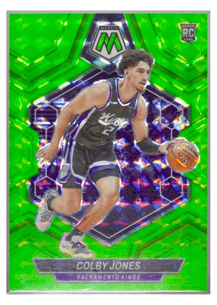2023-24 Panini Mosaic Base Set Colby Jones Green Fluorescent #211 card