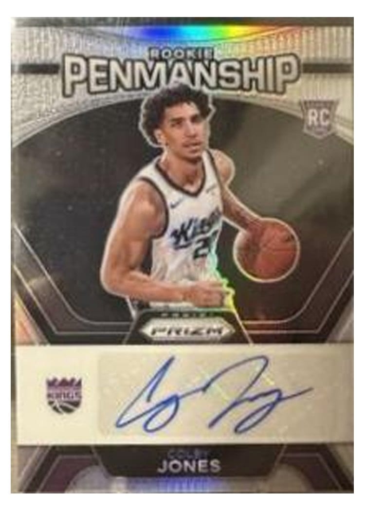 2023-24 Panini Prizm Rookie Penmanship Colby Jones #RP-COL card