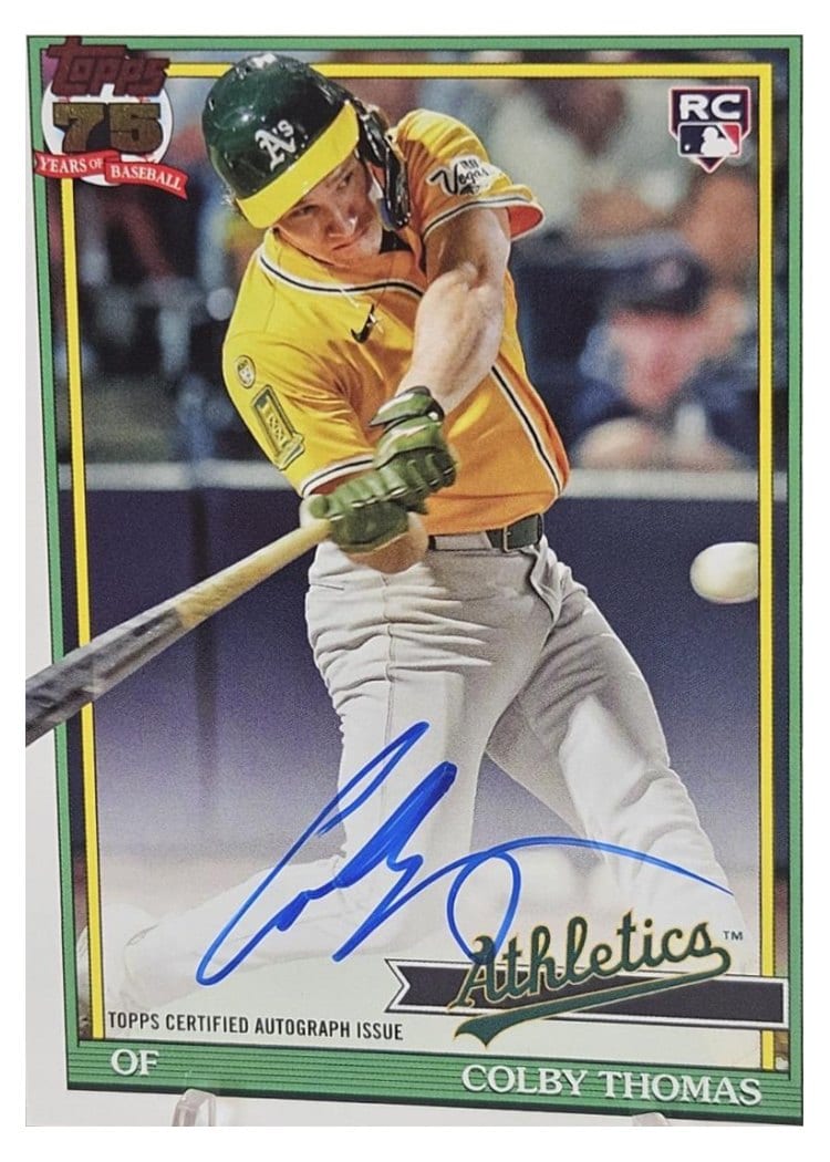 2026 Topps 1991 Topps Autographs Colby Thomas #91A-COL card