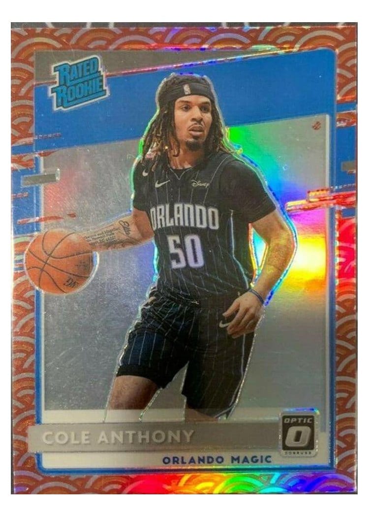 2020-21 Donruss Optic Base Set Cole Anthony #165 card