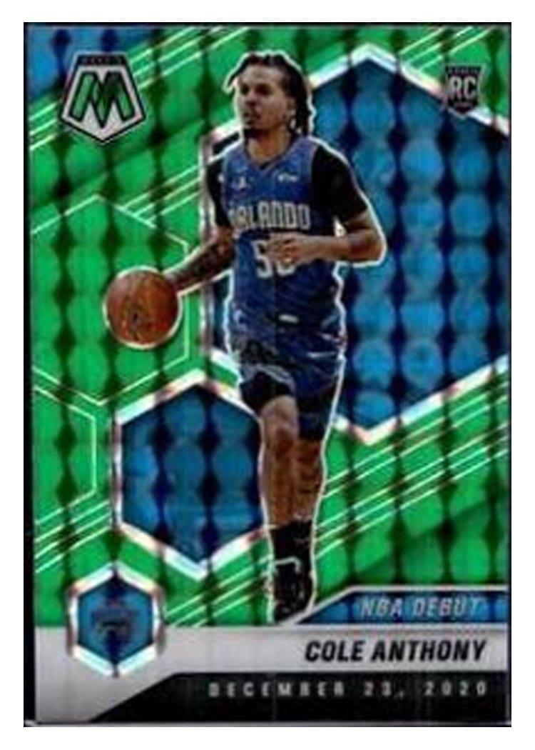 2020 Panini Mosaic Cole Anthony Green Fluorescent #268 card