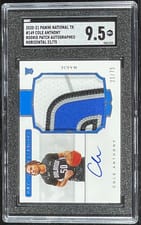 2020 Panini National Treasures Cole Anthony Patch Horizontal Autograph #149 card