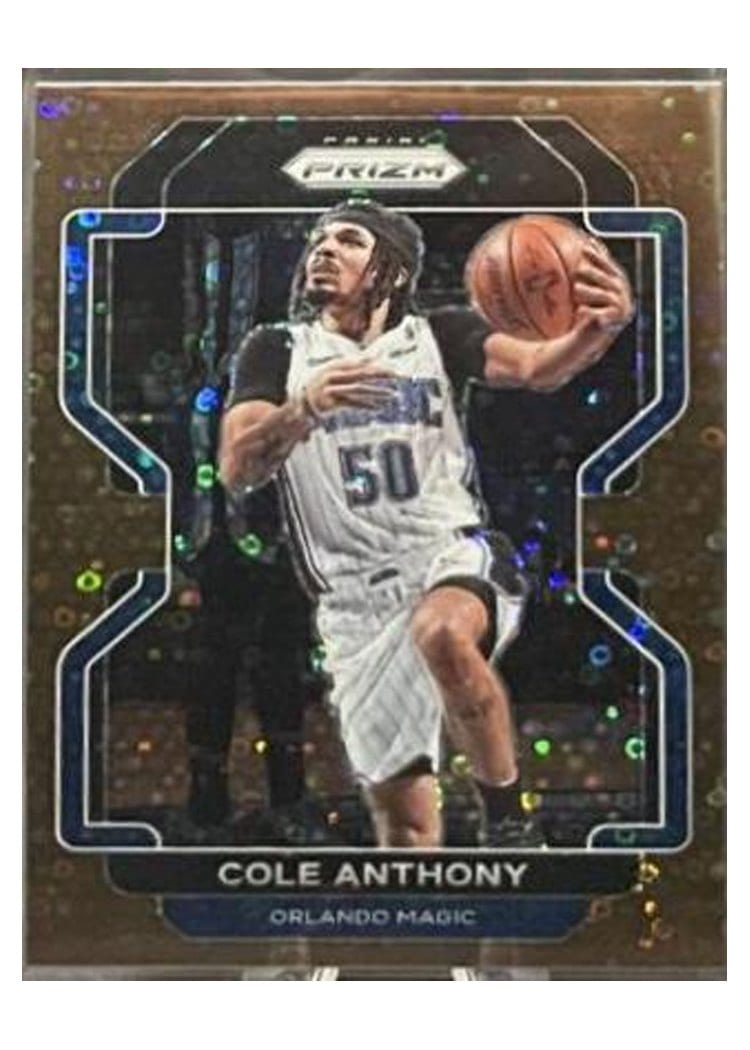 2021-22 Panini Prizm Base Set Cole Anthony Fast Break Bronze Prizm #121 card
