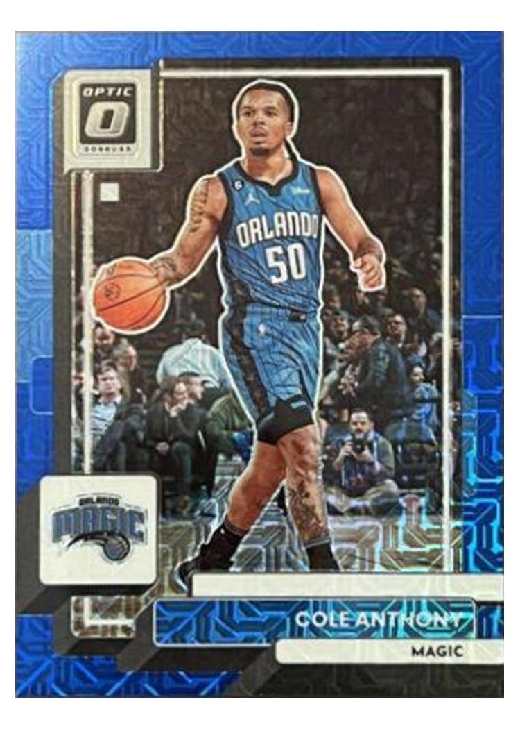 2022-23 Donruss Optic Base Set Cole Anthony Choice Blue Mojo #145 card