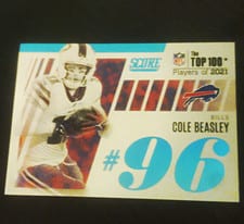 2022 Score Top 100 Cole Beasley #T96 card