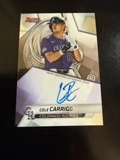 2025 Bowman's Best Best of 2025 Autographs Cole Carrigg #B25-CCA card