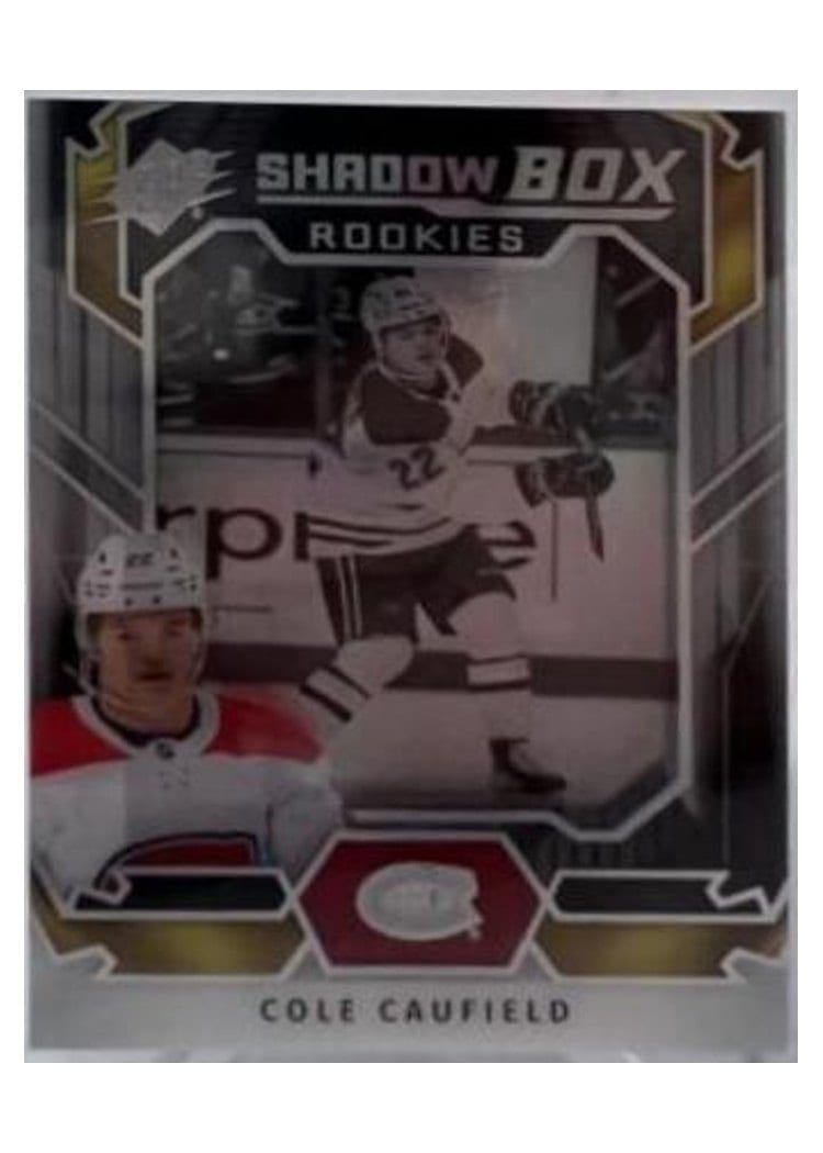 2021-22 Upper Deck The Cup Rookie Masterpiece Printing Plates - SPx Shadow Box Rookies Cole Caufield #SB-1 card