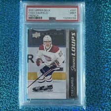 2021 Upper Deck Cole Caufield French #201 card