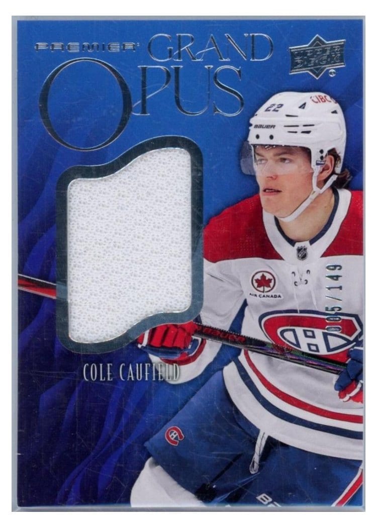 2024-25 Upper Deck Premier Grand Opus Jersey Cole Caufield #GO-CC card