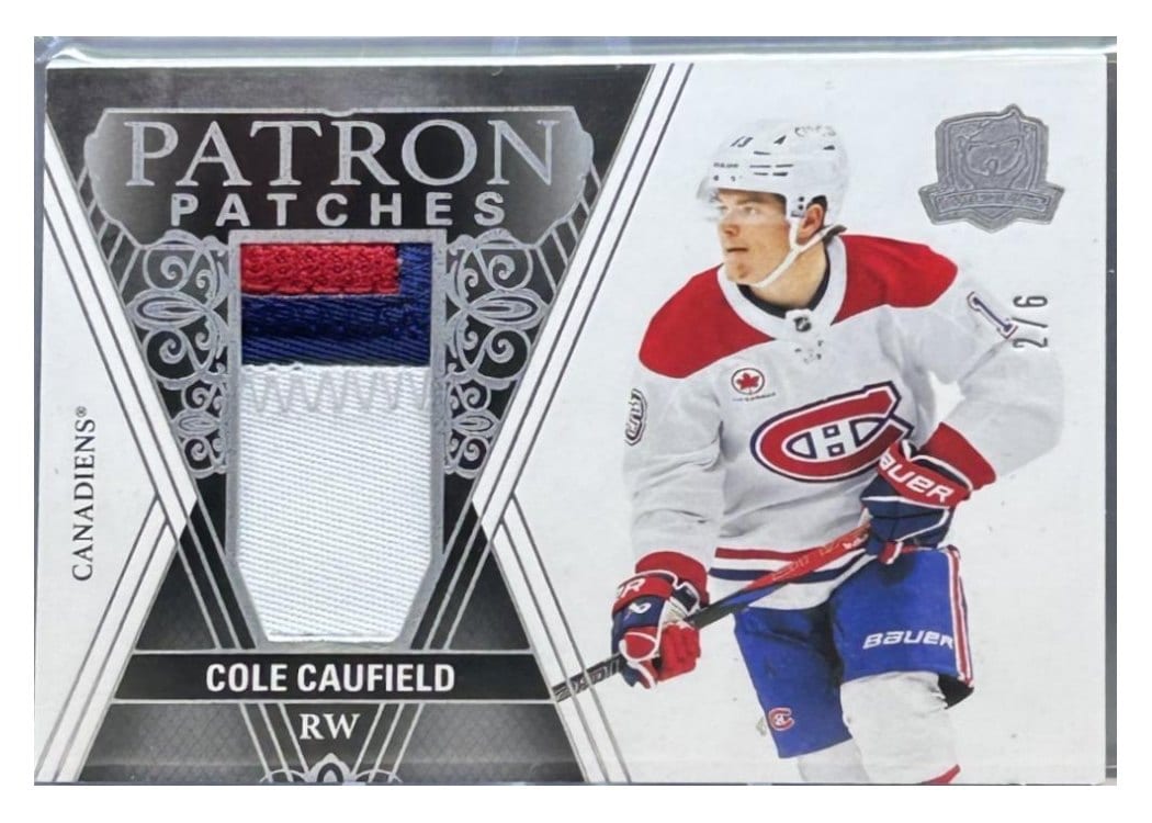 2024-25 Upper Deck The Cup Patron Patches Cole Caufield #PP-CC card