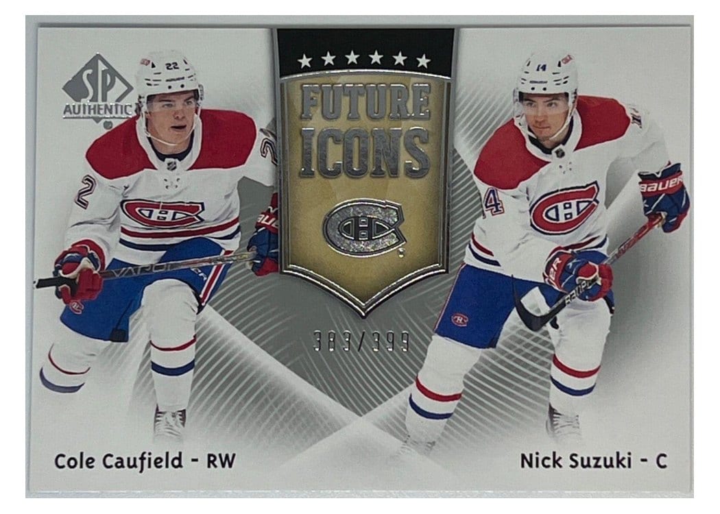 2021-22 SP Authentic Future Icons Cole Caufield/Nick Suzuki #FI-16 card