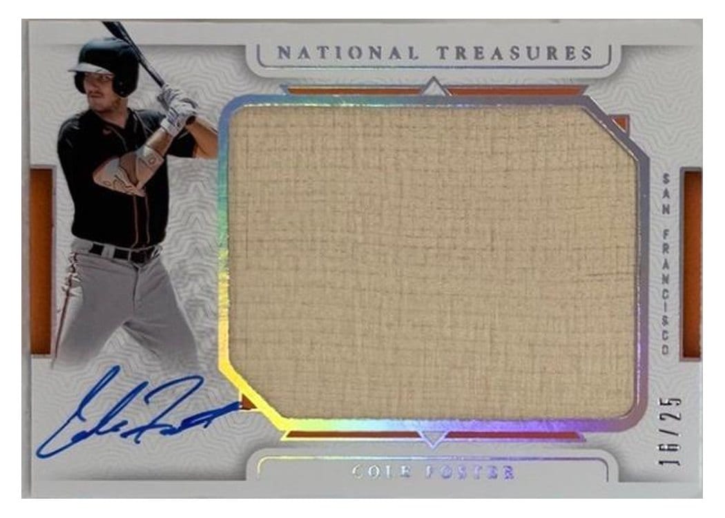 2024 Panini National Treasures Prospect Jumbo Lumber Signatures Cole Foster #27 card