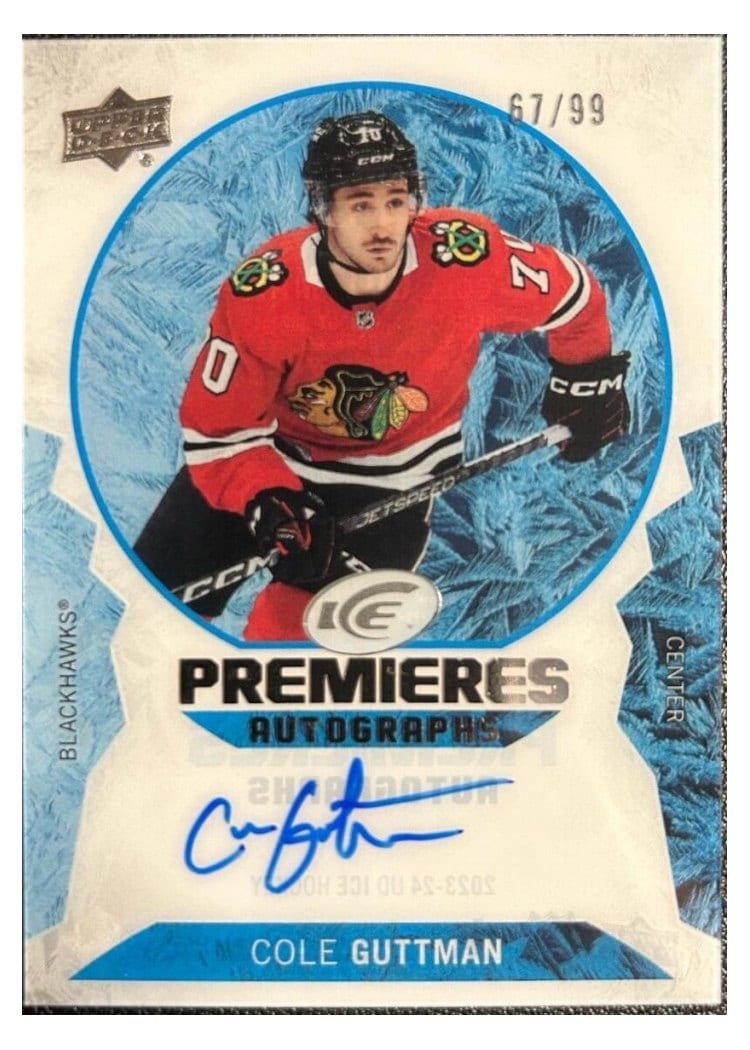 2023-24 Upper Deck Ice Ice Premieres Autographs Cole Guttman #IPA-CG card