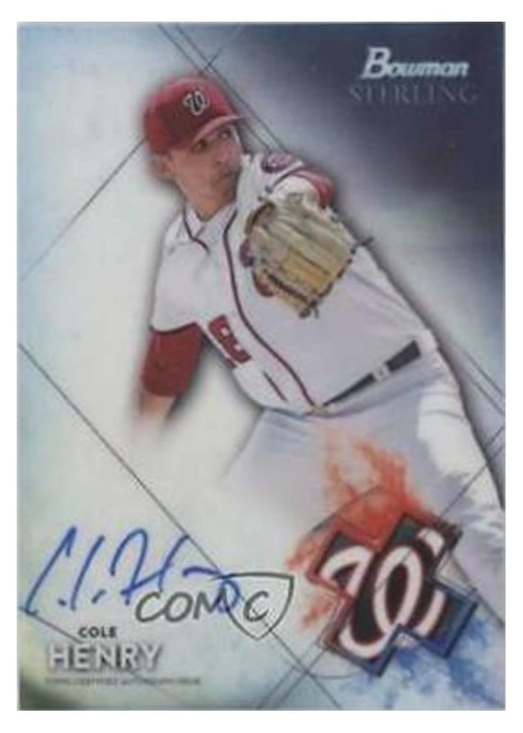 2021 Bowman Sterling Prospect Autographs Cole Henry #BSPA-CH card
