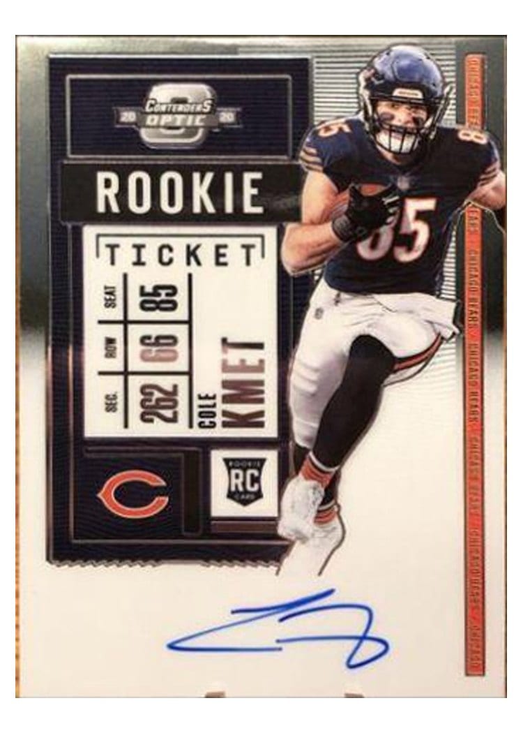 2020 Panini Contenders Optic Base Set Cole Kmet Autograph #118 card