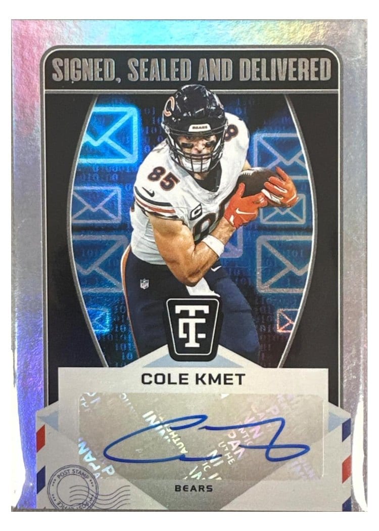 2024 Panini Totally Certified Signed, Sealed and Delivered Cole Kmet #SSD-CMT card