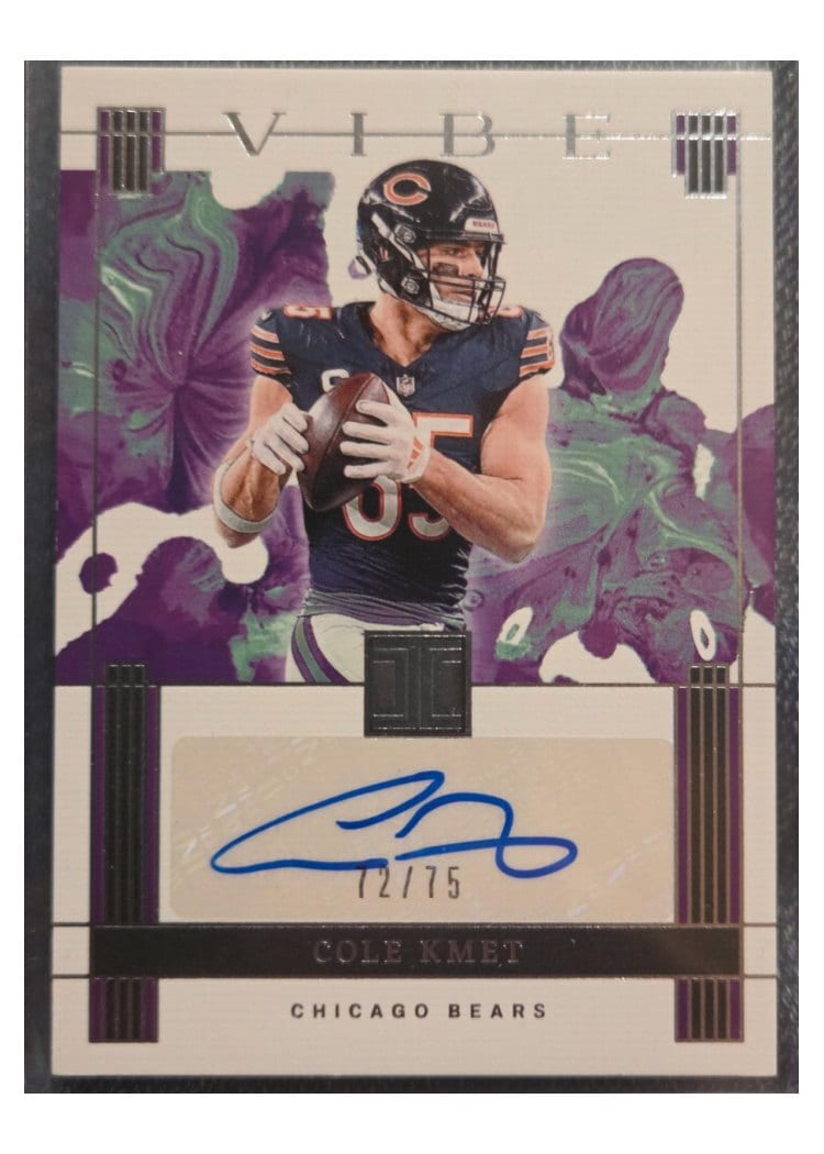 2025 Panini Impeccable Vibes Signatures Cole Kmet #16 card