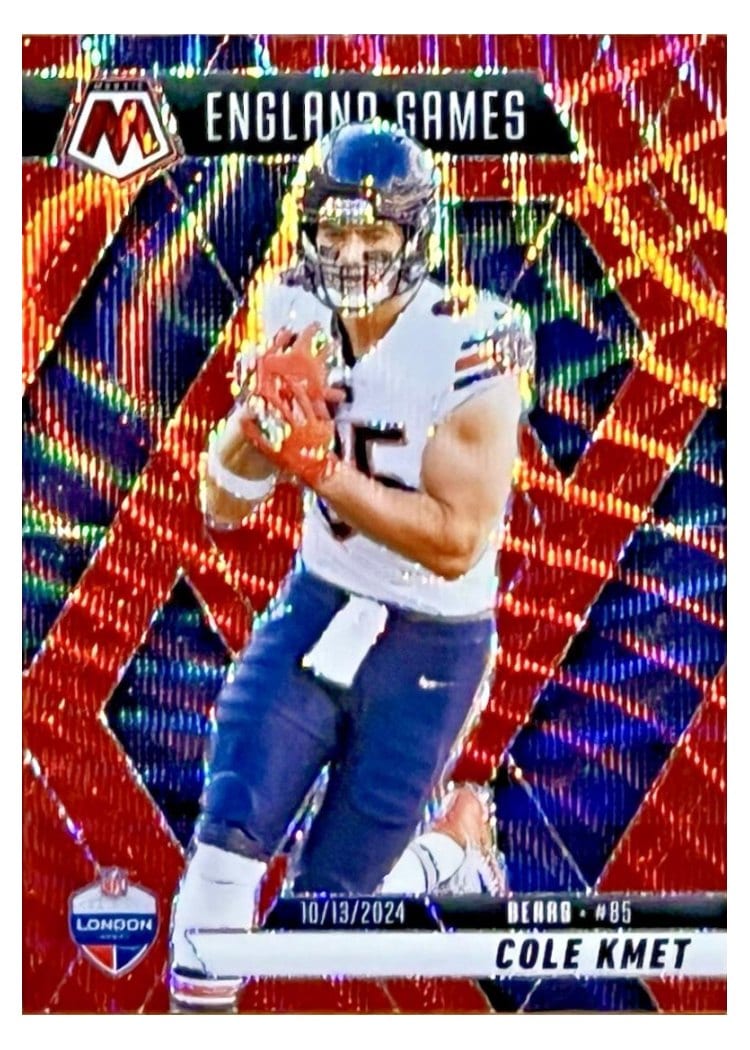 2025 Panini Mosaic Base Set Cole Kmet #254 card