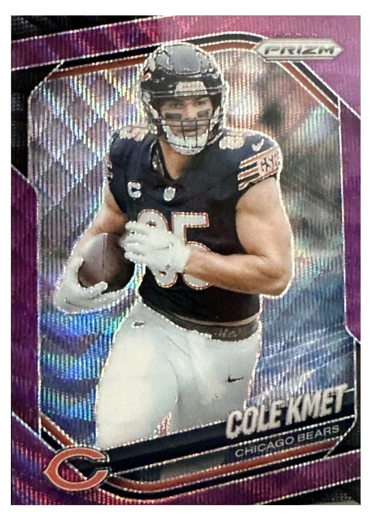 2025 Panini Prizm Base Set Cole Kmet #112 card