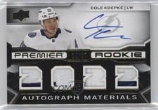 2022-23 Upper Deck Premier 2022 Premier Rookie Autograph Jersey Cole Koepke #PRA-CK card