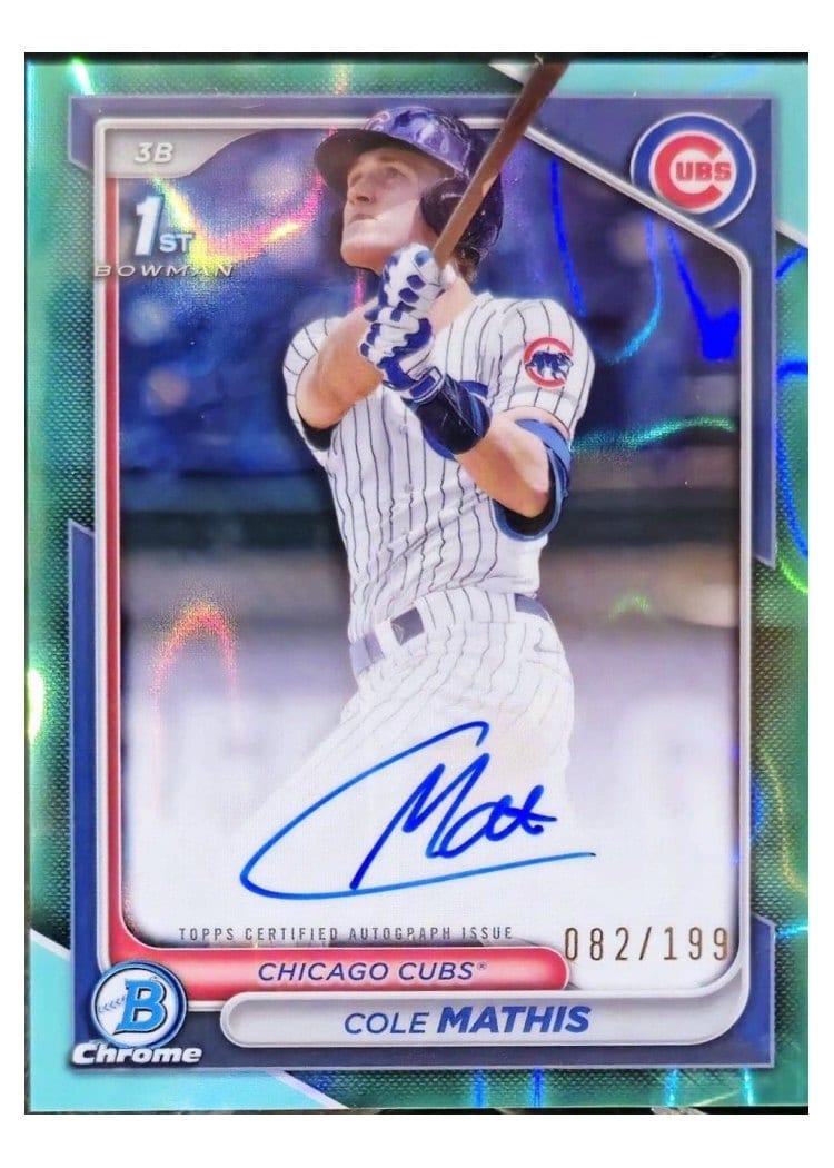 2024 Bowman Draft Chrome Prospect Autographs Cole Mathis #CPA-CMS card