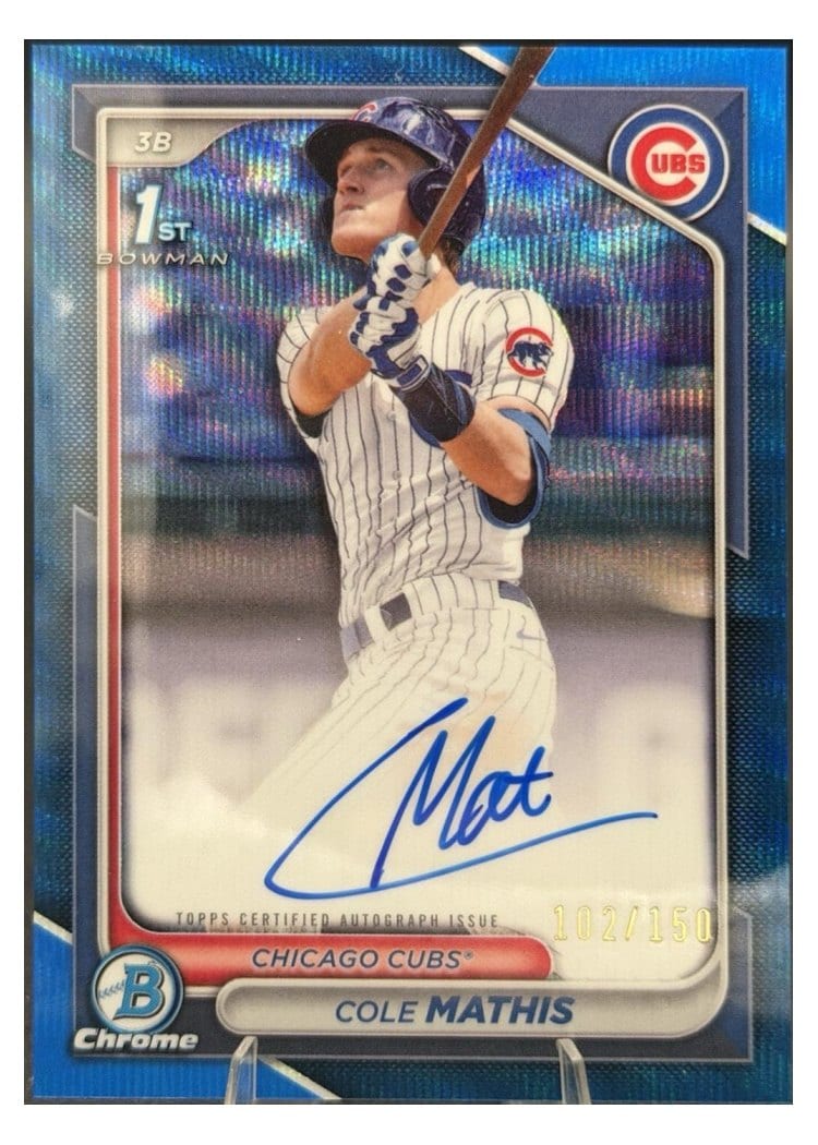 2024 Bowman Draft Chrome Prospect Autographs Cole Mathis #CPA-CMS card
