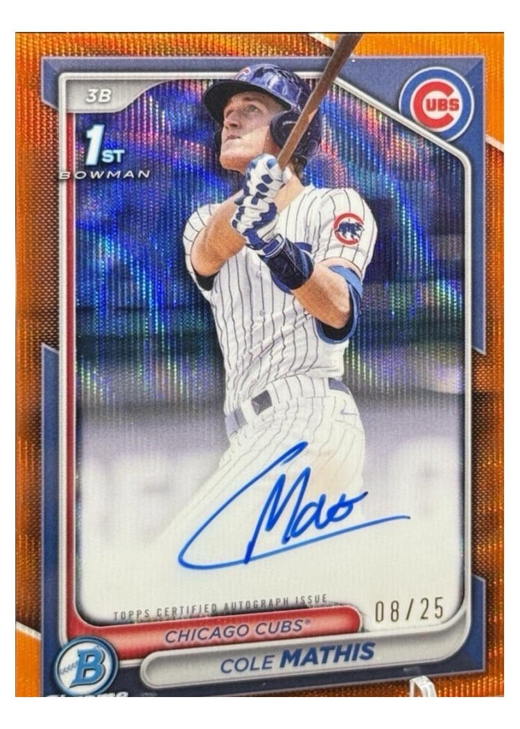 2024 Bowman Draft Chrome Prospect Autographs Cole Mathis #CPA-CMS card