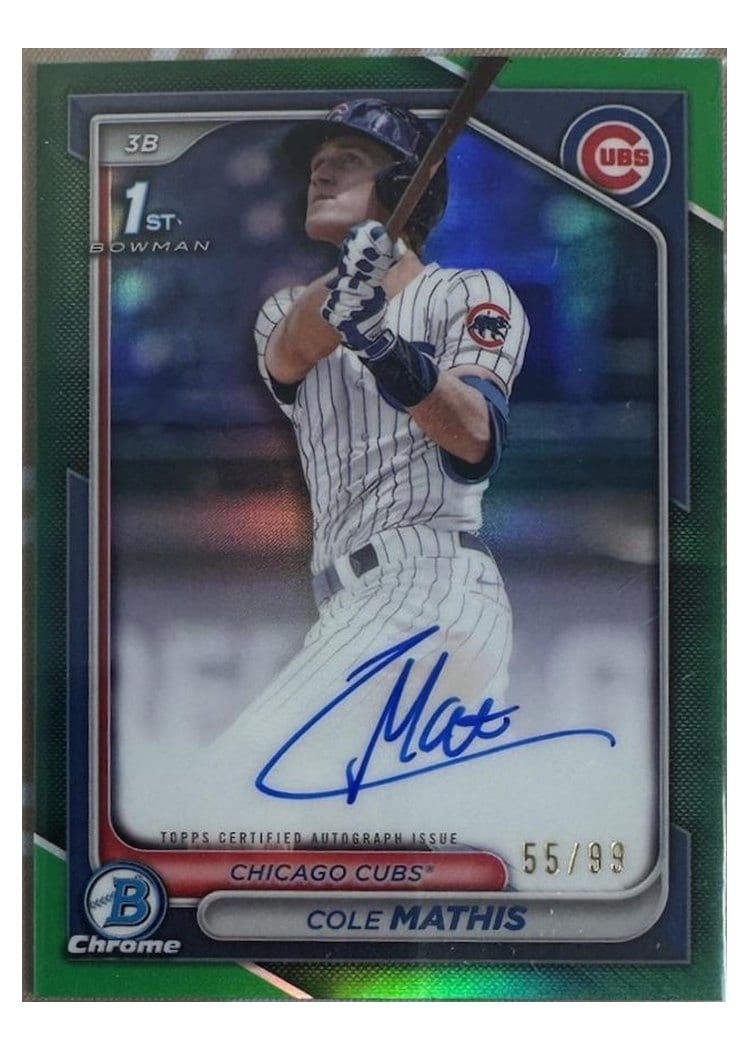 2024 Bowman Draft Chrome Prospect Autographs Cole Mathis #CPA-CMS card